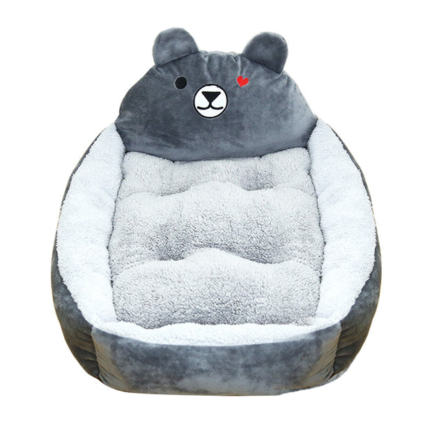 Winter Warm Plus Velvet Kennel Cute Cartoon Cat Litter Dog Mat Dog Bed Pet Teddy Dog Small And Medium Four Universal