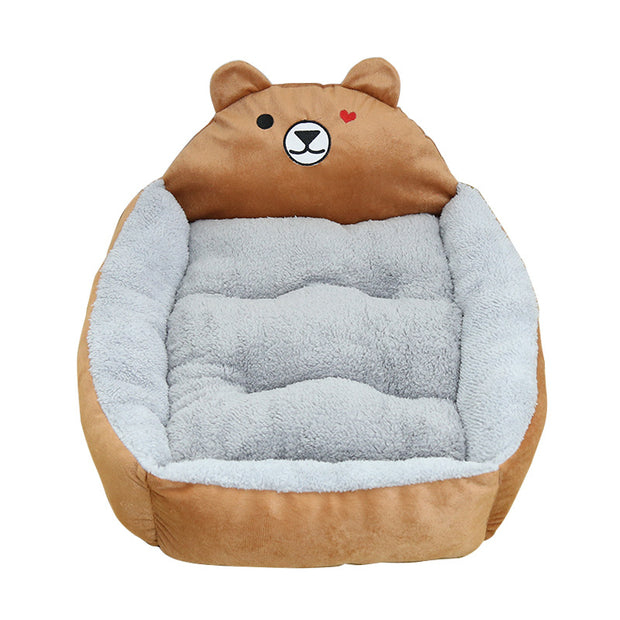 Winter Warm Plus Velvet Kennel Cute Cartoon Cat Litter Dog Mat Dog Bed Pet Teddy Dog Small And Medium Four Universal