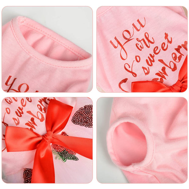 Dog Dress Dog Dresses for Small Dogs Girl Mesh Puppy Dress Summer Dog Clothes Yorkie Chihuahua Teacup Outfits Clothing Apparel Pet Cat Princess Dress Dog Birthday Outfit