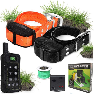 Wireless Dog Fence System Dog Fence Electric Shock Collar Training with Remote - Pet Containment System with 150M Wire cable