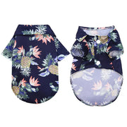 Summer Spring Pet Dog Clothes Hawaiian Style Leaf Printed Beach Shirts For Puppy Small Cat Dog Chihuahua Costume Pet Clothing