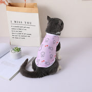 Cross-border Pet Vest Summer Thin Section Cartoon Dog Vest Teddy Cat Vest Puppy Clothes Wholesale