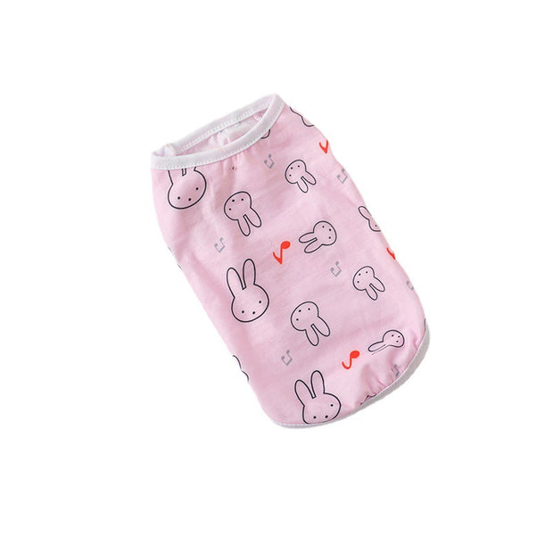 Cross-border Pet Vest Summer Thin Section Cartoon Dog Vest Teddy Cat Vest Puppy Clothes Wholesale