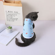 Cross-border Pet Vest Summer Thin Section Cartoon Dog Vest Teddy Cat Vest Puppy Clothes Wholesale
