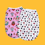 Pet Dog Clothes Summer Cool Vest Medium And Small Dog Teddy Bear Cat Out Breathable Two-leg T-shirt
