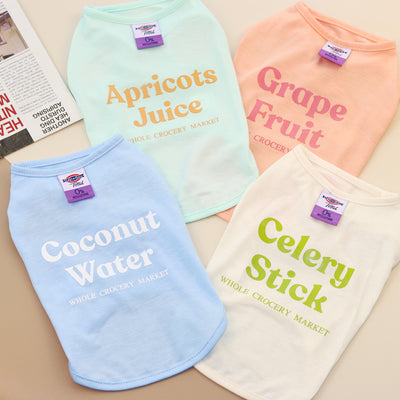Pet Clothing Clothes Dog Cat Thin Section Vest Spring And Summer New Pet Clothes 22 Four-color Cool Vest