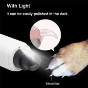 Electric Dog Nail Clippers for Dog Nail Grinders Rechargeable USB Charging LED Light Pet Quiet Cat Paws Nail Grooming Supplies