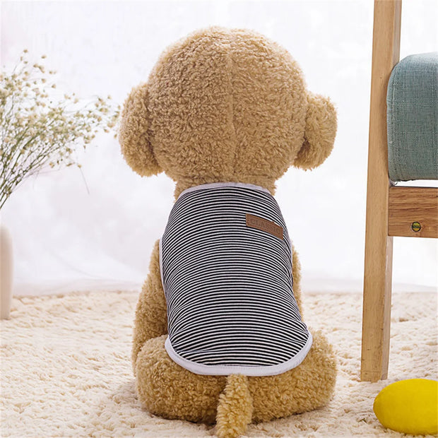 Summer Cotton Cat Puppy Vest Classic Stripes Pet Sleeveless T-shirt for Small Dogs Cats Kitten Clothing Outfit ropa para gatos