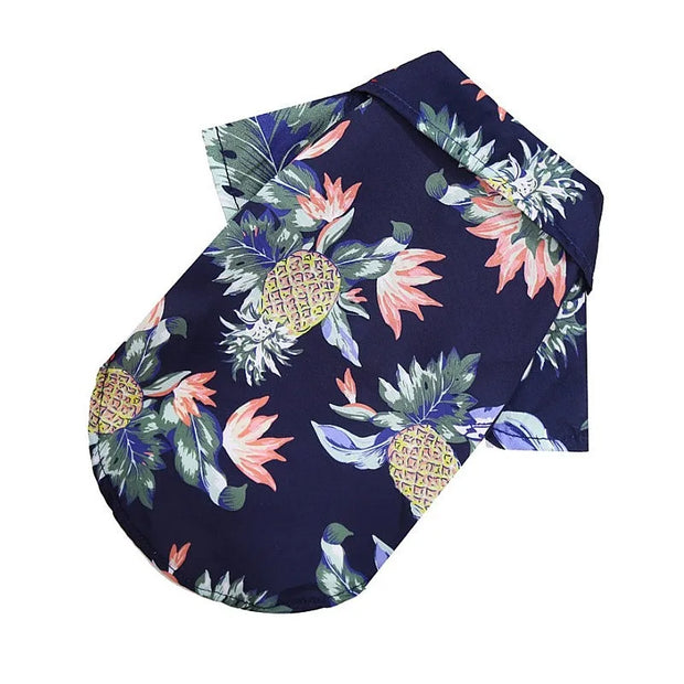 Summer Spring Pet Dog Clothes Hawaiian Style Leaf Printed Beach Shirts For Puppy Small Cat Dog Chihuahua Costume Pet Clothing