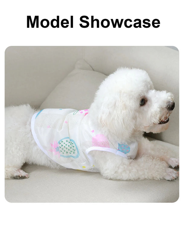 Summer Pet Breathable Vest Dog Cat Clothes Cute Patterns Dogs Cats Vest For Small And Medium Cats&Dogs Outdoor T-shirt Clothing