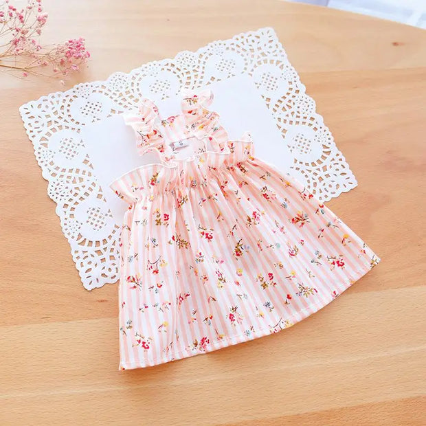 2025 Summer Cotton Sphynx Cat Suspender Skirt Love Flower Pet Princess Dresses for Cats Dog Dress Clothes