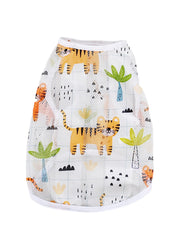 Summer Pet Breathable Vest Dog Cat Clothes Cute Patterns Dogs Cats Vest For Small And Medium Cats&Dogs Outdoor T-shirt Clothing