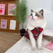 Cat Clothes Gingham Summer Princess Dress For Persian Cat Siamese Kitten Platinum Gradual Layer Skirt Dress Cute Cat Outfit