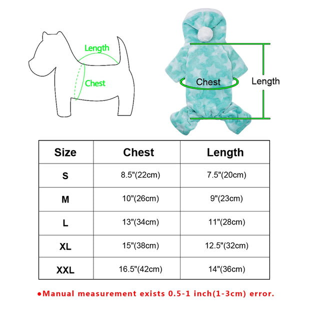 Soft Dog Clothes Fleece Puppy Chihuahua Clothing Winter Cat Coat Jumpsuit Dog Costume Hooded Pajamas For Small Medium Dogs Cats