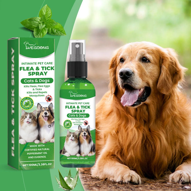 Pet Skin Spray is Suitable 100ml for Dogs and Cats.  Natural Soothing Spray is Used to Relieve Itchy Skin, Clean and Soften Hair
