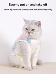 Summer Pet Breathable Vest Dog Cat Clothes Cute Patterns Dogs Cats Vest For Small And Medium Cats&Dogs Outdoor T-shirt Clothing