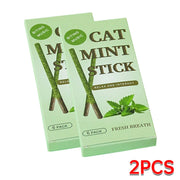 6PCs Natural Cat Sticks Mint Scratching Biting Excitement Sticks Silver Vine Cat Teeth Cleaning and Treatment Cat Toys