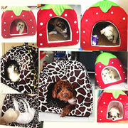 Strawberry Pet House – Cozy Bed & Tent for Small Dogs and Cats