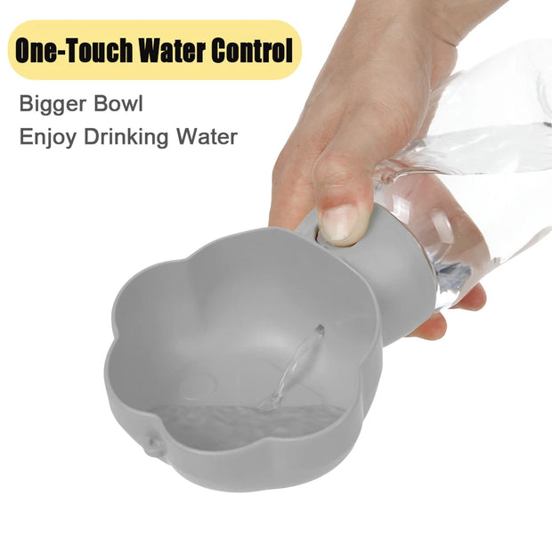 2 in 1 Dog Water Bottle With Food Container For Small Large Dogs Outdoor Portable Pet Drinking Bowl Puppy Cats Feeder Labrodor