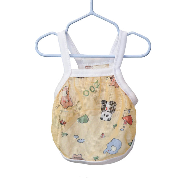 Pet clothing is fresh cute fashionable summer thin cat and dog clothing breathable mesh suspender and stylish vest