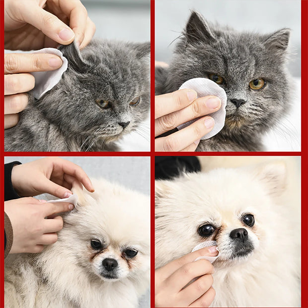 150pcs Pet Eye Wipes Dogs And Cats Eye Cleaning Wipes Pets Grooming Supplies Gentle Dog Cat Eye Tear Stain Remover Cleaner Wipes