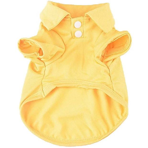 Luxury Dog Shirt for Small Dogs Summer Dog Polo Shirt Cute Soft Puppy Clothing Solid Cat Shirt Chihuahua Dog Clothes Pet Costume