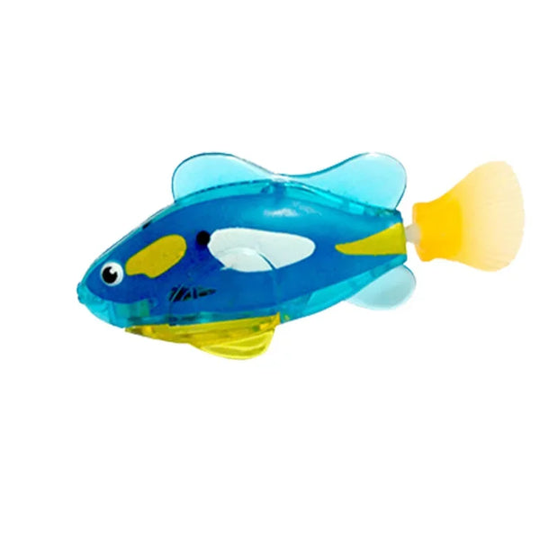 Pet Cat Toy LED Interactive Swimming Robot Fish Toy for Cat Glowing Electric Fish Toy to Stimulate Pet's Hunter Instincts
