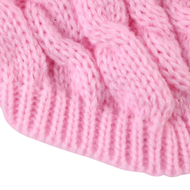 New Pet Small Pet Dog Clothes Sweater Fashion Autumn Winter Solid Fried Dough Twists Knitting Warm Comfort Clothing