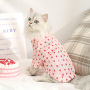 HOOPET Cat Clothes Anti-Shedding Breathable Pet Kitten Kitten English Short Ragdoll Cat Pajamas Cat Cat Summer Thin Section