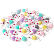 Rattle Cat Mouse Toys Also Prefilled Catnip Faux Fur Cat Mice Toys Interactive Cat Game Catnip Toys for Indoor Cats Play Fetch