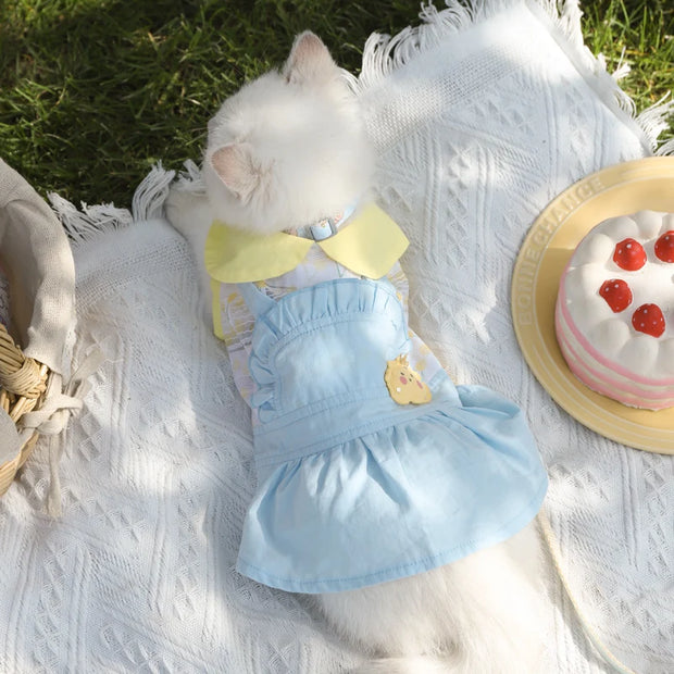 HOOPET Cat Clothes Anti-Shedding Breathable Pet Kitten Kitten English Short Ragdoll Cat Pajamas Cat Cat Summer Thin Section