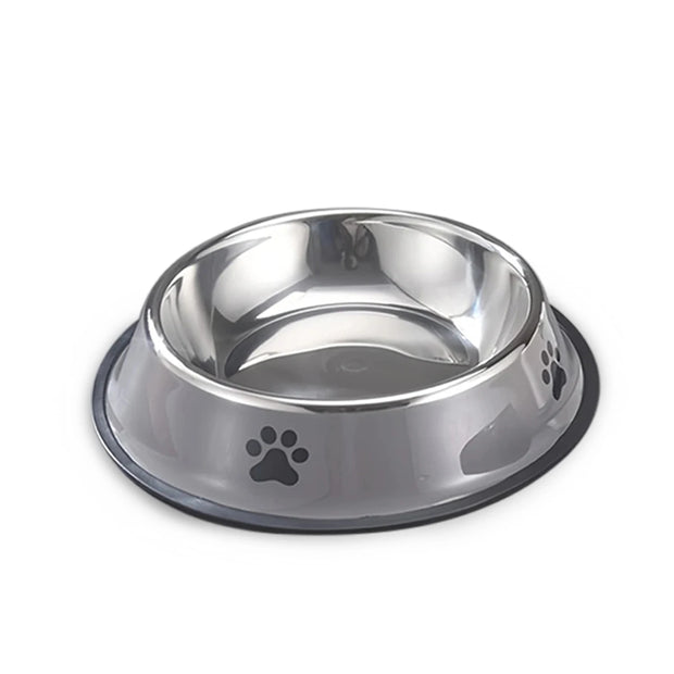 Stainless Steel Pet Food Bowl – Durable, Non-Slip Feeding Dish for Dogs & Cats