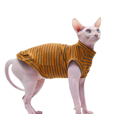 Hairless Cat Clothes Breathable Cotton Summer Thin Cat Vest for Sphynx,Devon Rex ,Cornish, Small Cats and Dogs