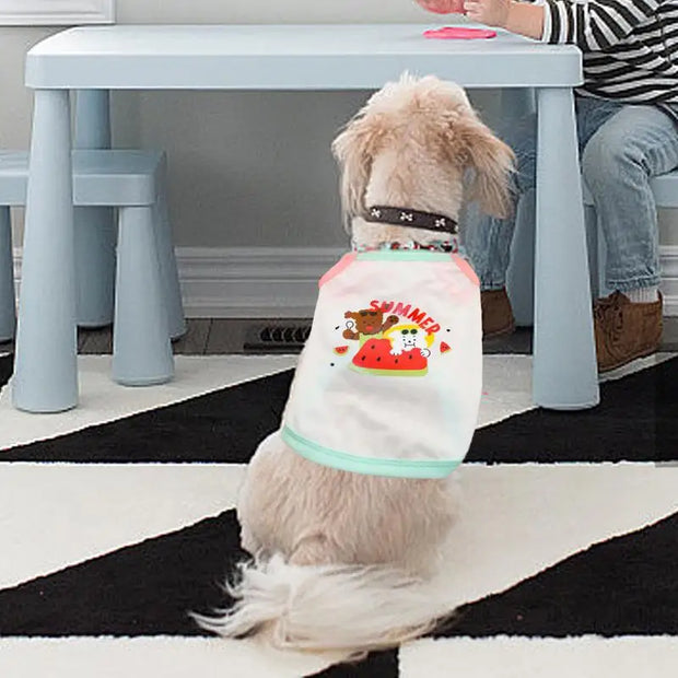 Pet Clothes Dog Girl Clothes Sleeveless Stylish Lightweight Breathable Comfortable Cat Suit For Camping Beach Walking Training