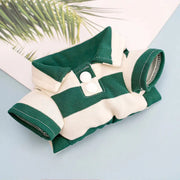 Summer Polo Shirt for Dogs Puppy Clothes Bichon Frise Chihuahua Stripe Dog Sweatshirt Cat Cooling Vest for Small Medium Dogs