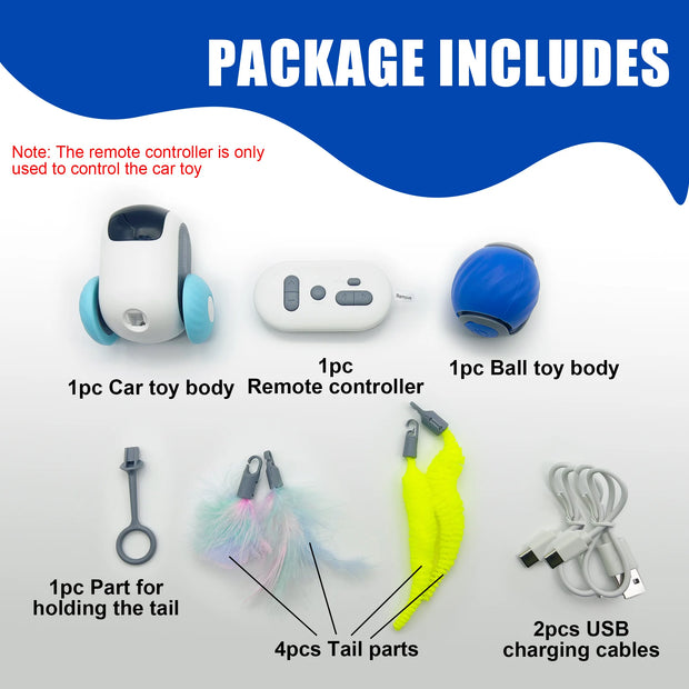 Whisker Wonders: 2-in-1 Smart Cat Toy Set