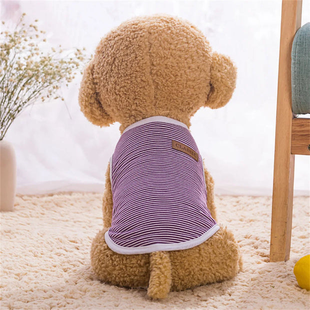Summer Cotton Cat Puppy Vest Classic Stripes Pet Sleeveless T-shirt for Small Dogs Cats Kitten Clothing Outfit ropa para gatos