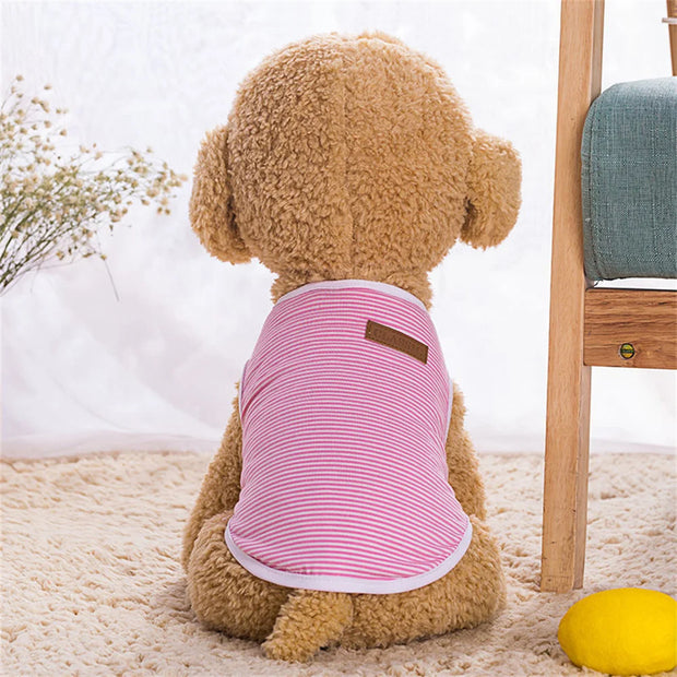 Summer Cotton Cat Puppy Vest Classic Stripes Pet Sleeveless T-shirt for Small Dogs Cats Kitten Clothing Outfit ropa para gatos