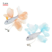 Colourful Fish Cat Teaser Stick Goldfish Fighting Fish Shape Cat Toy Funny Pet Toy