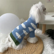 New Puppy Clothes Beautiful Cloud Sweater Autumn/Winter Pet clothing Teddy Warm Clothes Fashion knit Two-legged Clothes