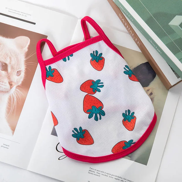 Cute Dog Vest Pet Clothes for Small Medium Dogs Teddy Bulldog Puppy Cat Suspenders Summer Spring Thin Dog Cat Shirts Pet Costume