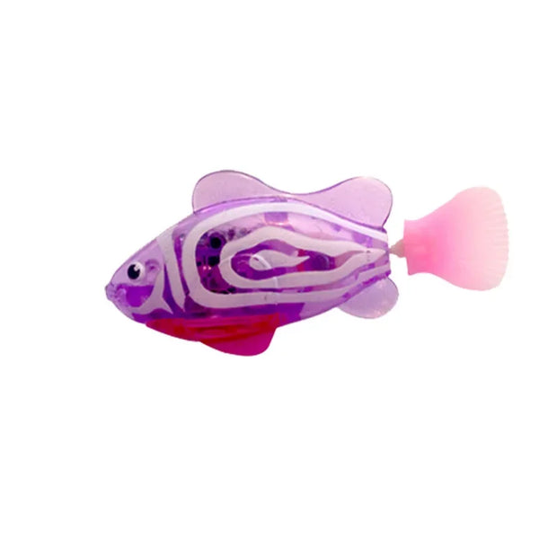 Pet Cat Toy LED Interactive Swimming Robot Fish Toy for Cat Glowing Electric Fish Toy to Stimulate Pet's Hunter Instincts