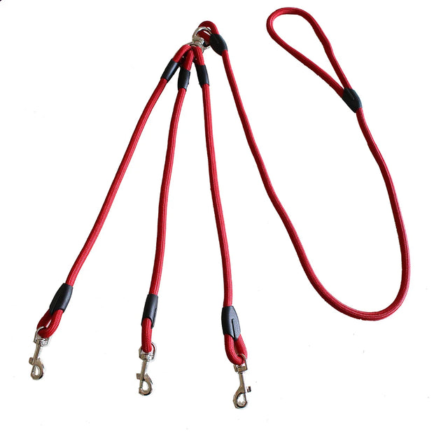 No Tangle 3 Dog Leash Triple Coupler Multi Way Splitter Nylon Dog Leash for Small Dogs Pet Multiple Leash for Walking 3 Puppies