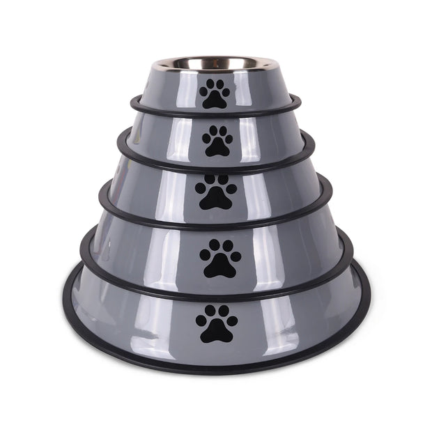 Stainless Steel Pet Food Bowl – Durable, Non-Slip Feeding Dish for Dogs & Cats