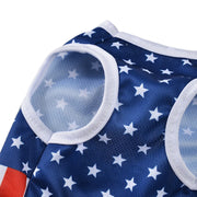 Cat T-shirt For Small Medium Dogs Cats Breathable Summer Pet Costume Independence Day July 4th Kitten Vest Corgi Pug Clothes
