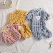 Cute Warm Pet Clothes for Dogs Cats Fleece Jumpsuit Dog Pajamas Autumn Winter Cat Clothing for Small Dog Chihuahua Yorkie Outfit