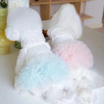 Pet Dog Mesh Puffy Skirt Layered Tutu Skirt Pet Dog Teddy Puppy Cat Clothes Tutu Skirt Pet Dog Teddy Skirt Supplies New