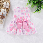 Summer Pet Cat Puppy Princess Dress Pet Clothes Striped Plaid Dresses with Bow Cats Kitten Rabbit Sphynx Clothing Pet Supplies
