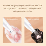 Rechargeable Pet Paw Trimmer with LED Light, Fully Waterproof Dogs Cats Hair Trimmer, Dog Clippers for Grooming