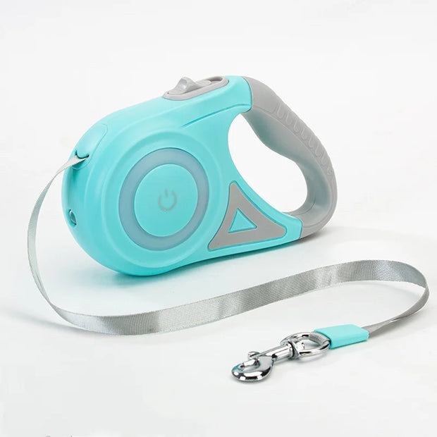 3m/5m Retractable Dog Leash With LED Light Durable Leash For All Canine Walking Auto Touch Light With Light Auto Retractable